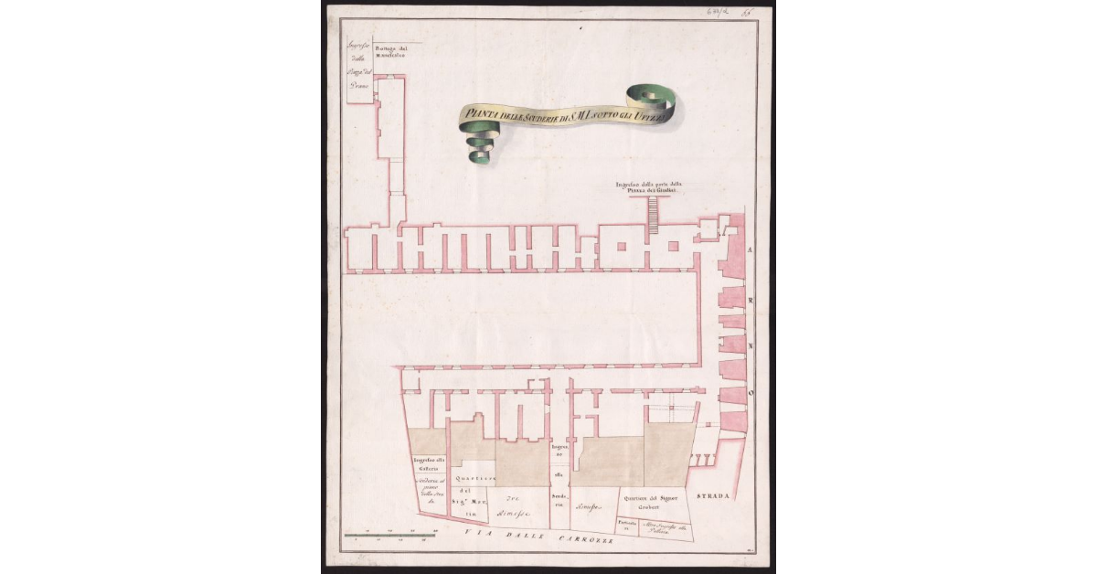 Pianta delle scuderie di S.M.I. sotto gli Uffizi