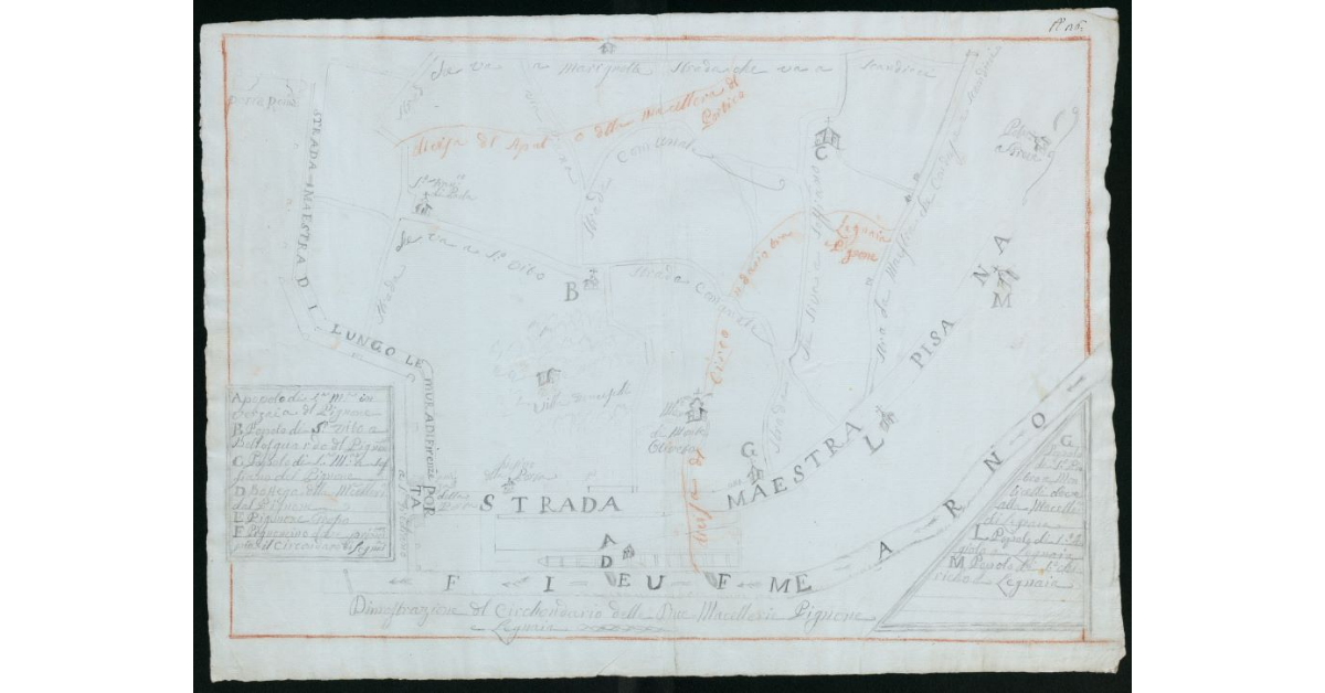 Dimostrazione del circondario delle due macellerie Pignone e Legnaia