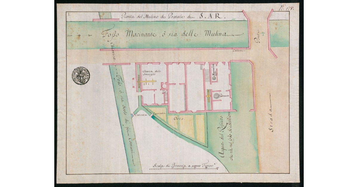 Pianta del mulino di Pratale di S.A.R