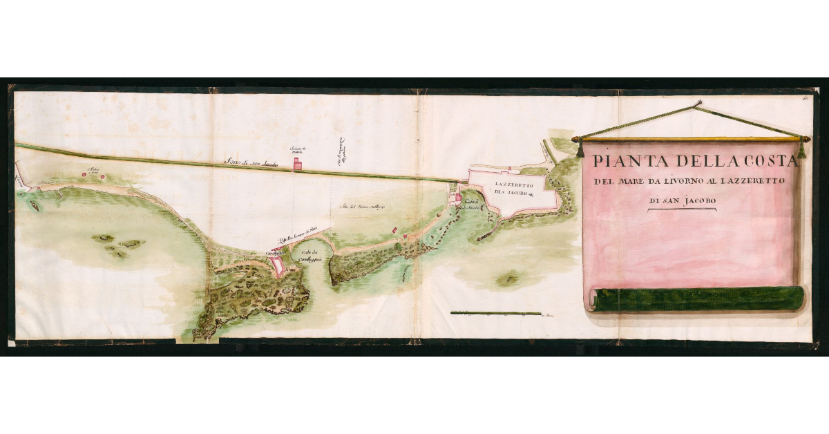 Pianta della costa del mare da Livorno al lazzaretto di S.Iacopo