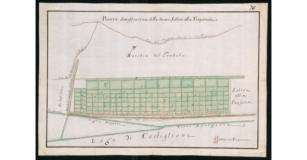 Pianta dimostrativa delle nuove Saline alla Trapanese