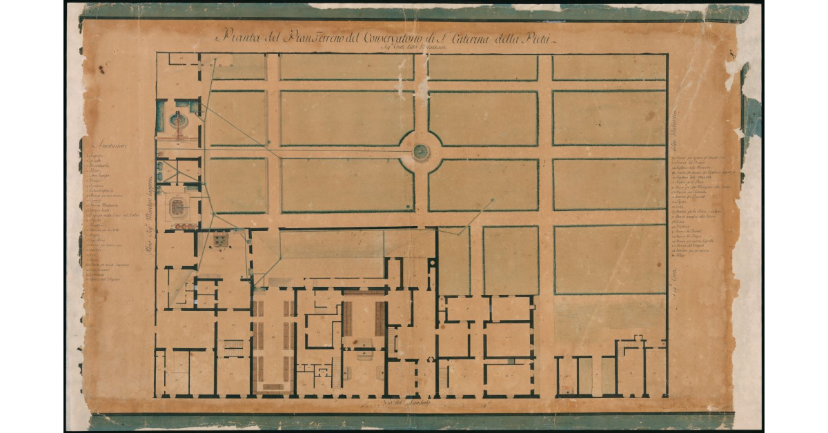 Pianta del Pianterreno del Conservatorio di S.Caterina della Pietà