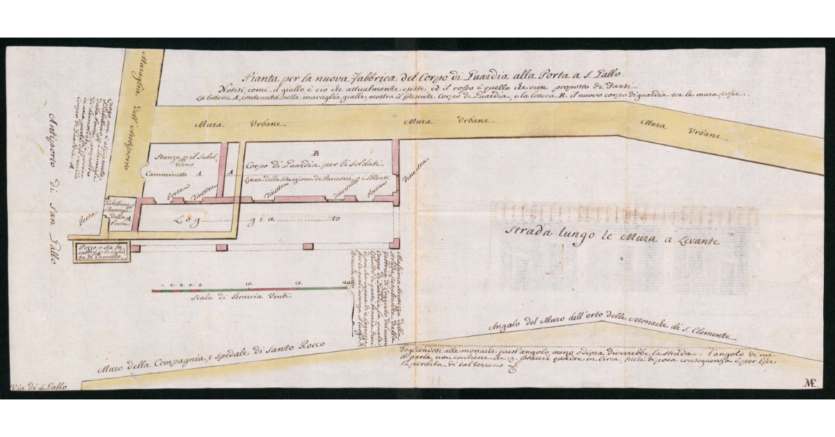 Pianta per la nuova fabbrica del corpo di guardia alla Porta a San Gallo