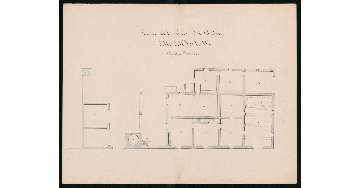 Casa colonica del podere detto dell'Isolotto. Piano terreno