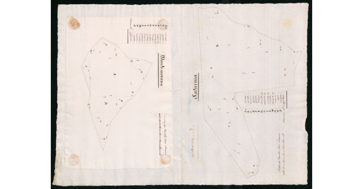 [Disegni dei confini della dogana di Saturnia e Montemerano]