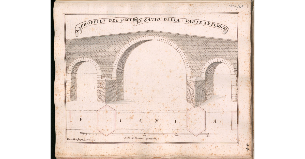 Proffilo del Ponte da Savio della parte inferiore