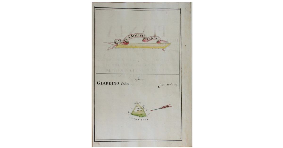 [Pianta di un giardino sodivo spettante all'opera di S. Michele e Silvestro di Travale]