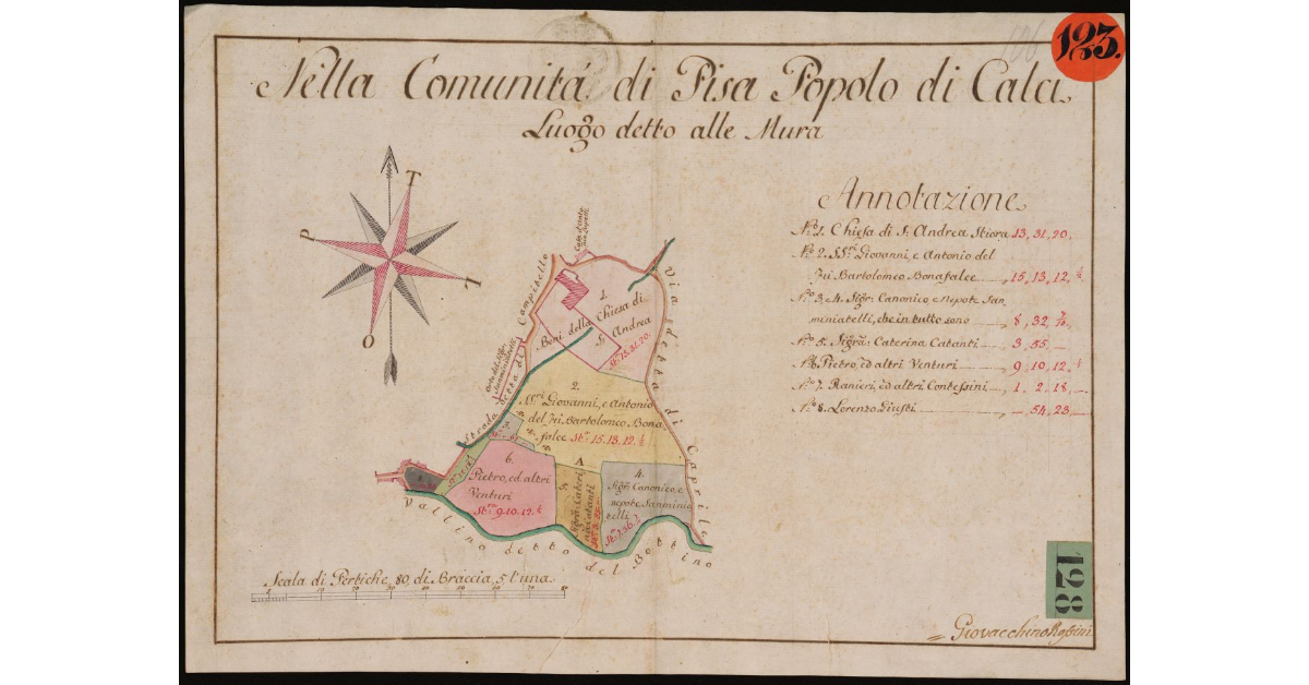Nella comunità di Pisa, popolo di Calci, luogo detto alle Mura
