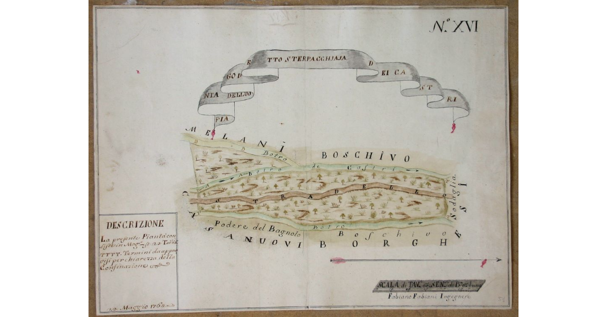 Pianta del luogo detto Sterpacchjaja dei Castri