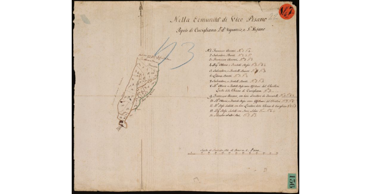 Nella comunità di Vicopisano, popolo di Cucigliana, luogo detto Vignaccio e S. Stefano