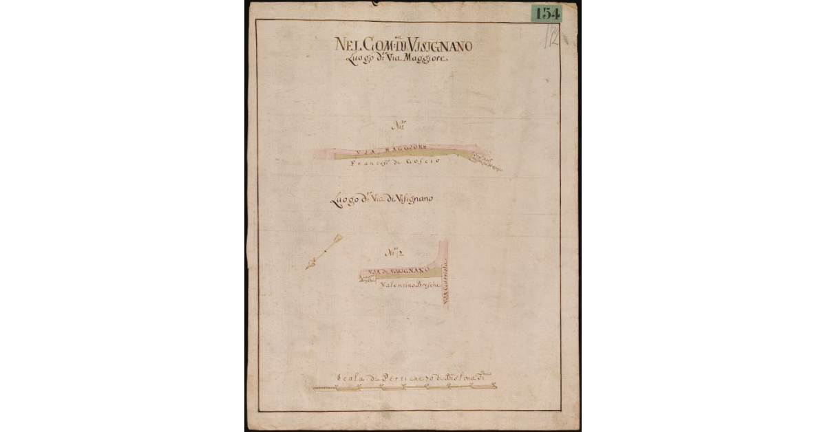 Nel comune di Visignano, luogo detto Via Maggiore [e] Luogo detto via di Visignano