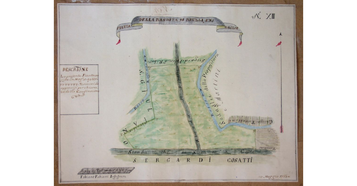 Pianta della Bandita di Brulli, e Sodaglie