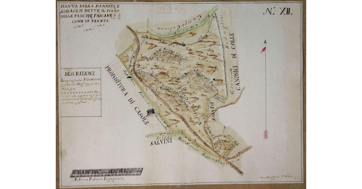 Pianta della Bandita e Sodaglje dette il Piano delle Panche Fascine, etc, etc, come in Pianta