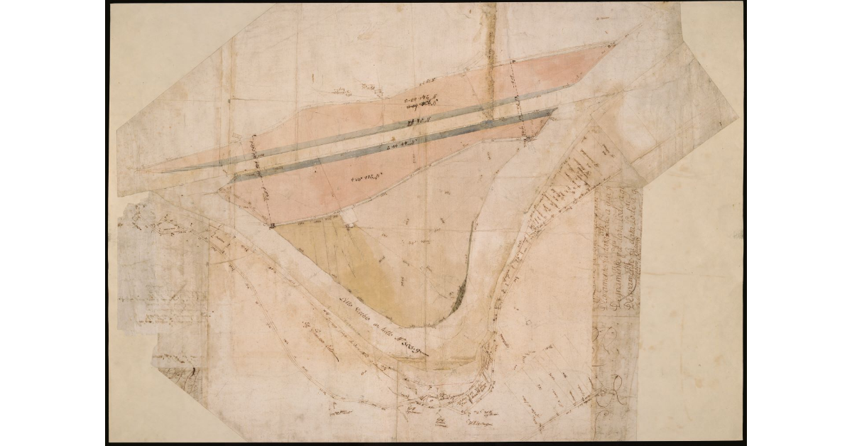 Pianta della nuova inalveazione d'Arno in Barbaregina