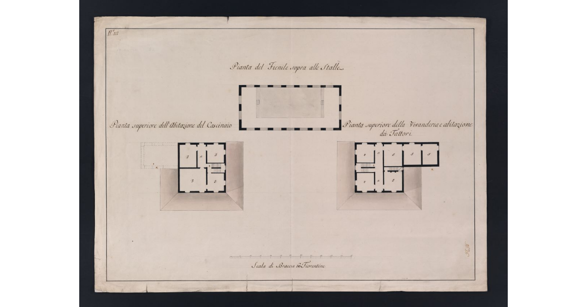 [Pianta del primo piano della fabbrica che deve essere realizzata nell'Isola detta Le Cascine]