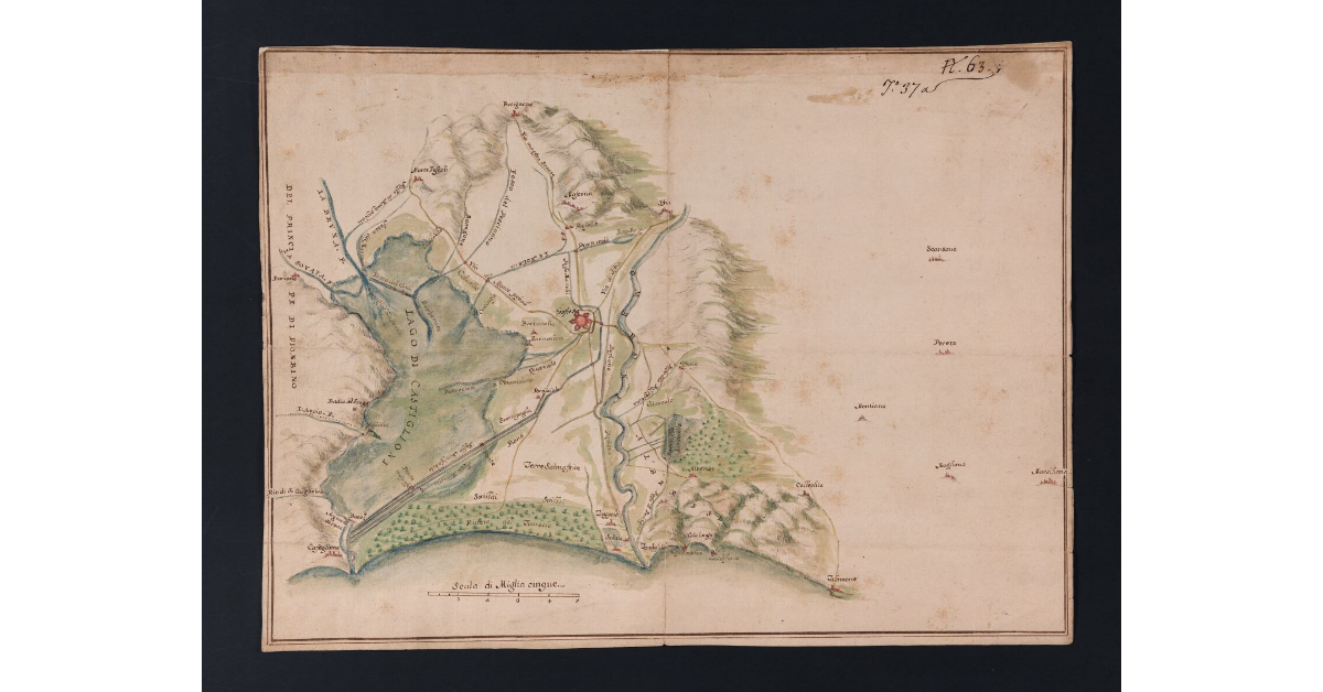 [Pianta del lago di Castiglione della Pescaia e sue adiacenze]