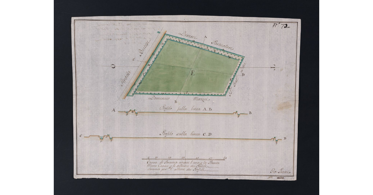 [Pianta del prato del Comune posto nella comunità di Buti]