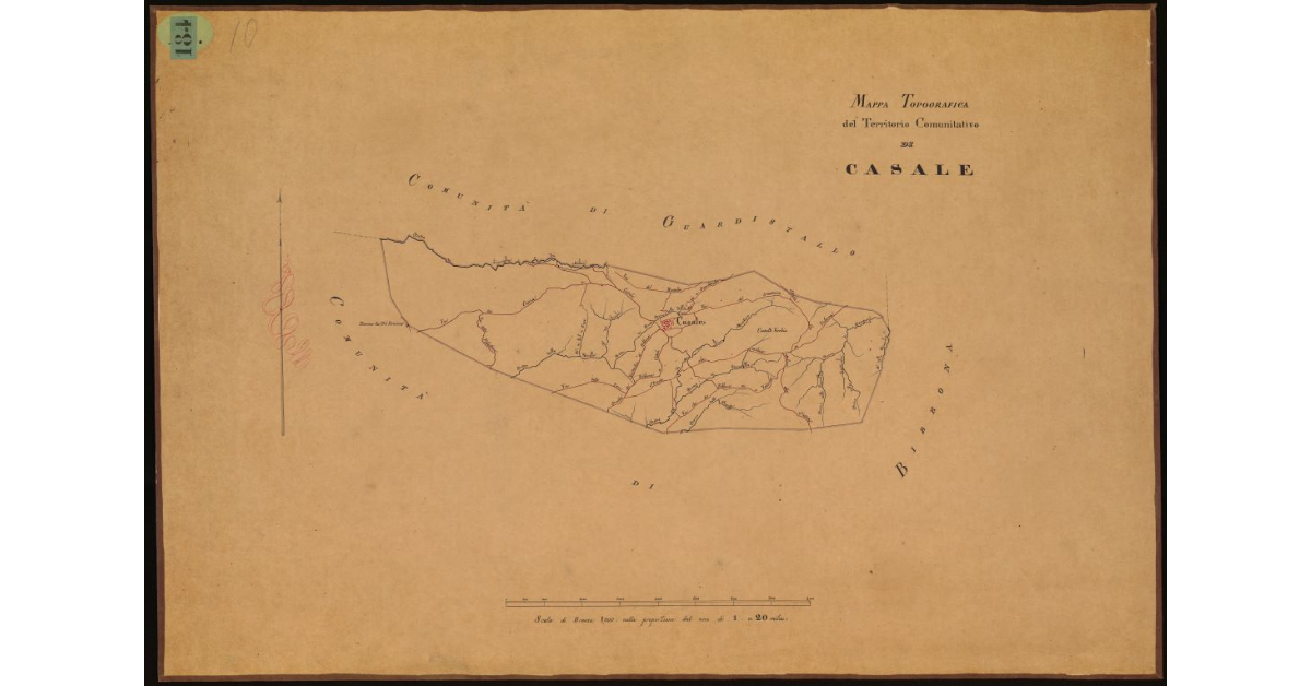 Mappa topografica del territorio comunitativo di Casale