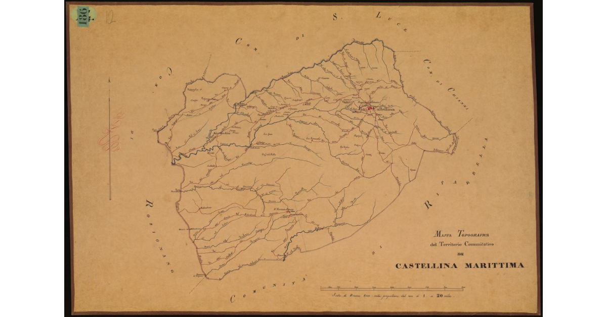 Mappa topografica del territorio comunitativo di Castellina