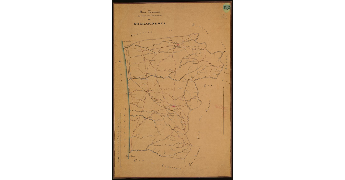 Mappa topografica del territorio comunitativo di Gherardesca