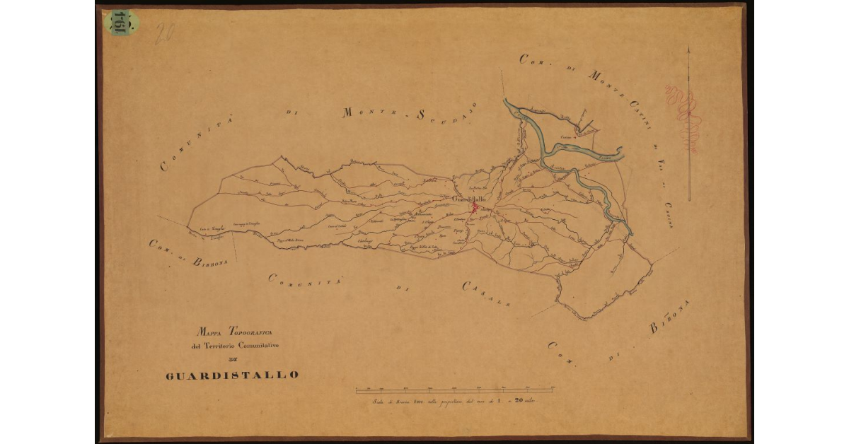 Mappa topografica del territorio comunitativo di Guardistallo