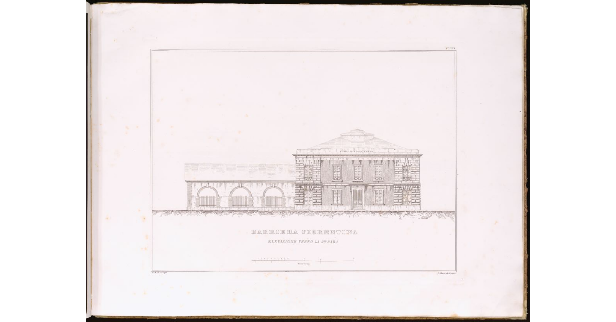 Barriera Fiorentina [a Livorno]. Elevazione verso la strada