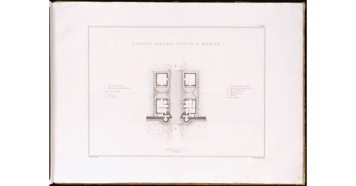 Pianta della Porta S. Marco [a Livorno]