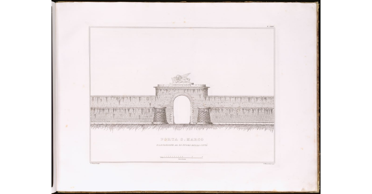Porta S. Marco [a Livorno]. Elevazione al di fuori della città