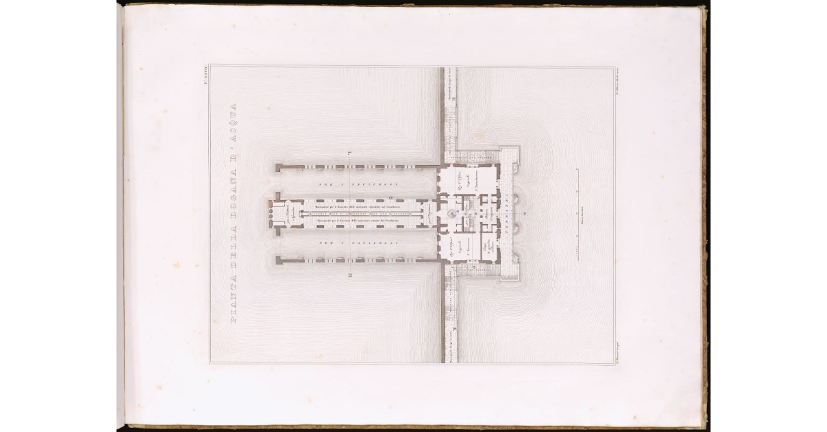 Pianta della Dogana d'Acqua [a Livorno]