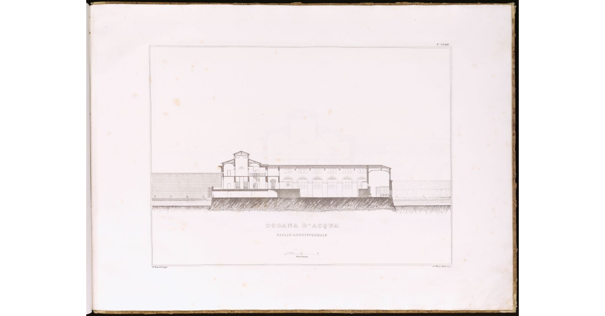 Dogana d'Acqua [Livorno]. Taglio longitudinale