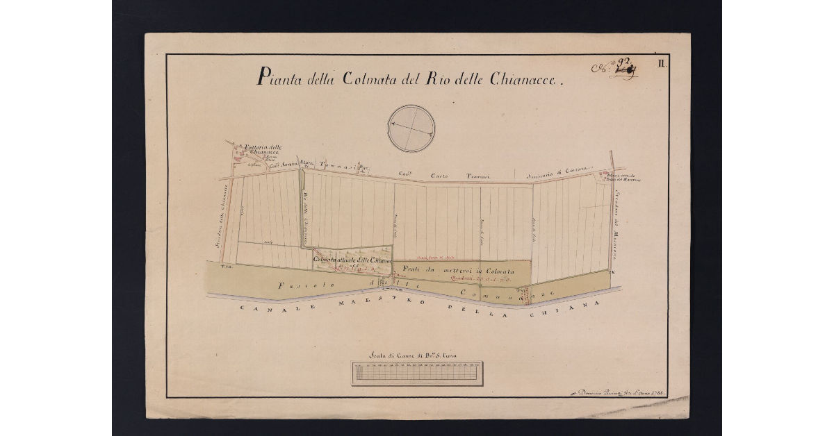 Pianta della Colmata del Rio delle Chianacce