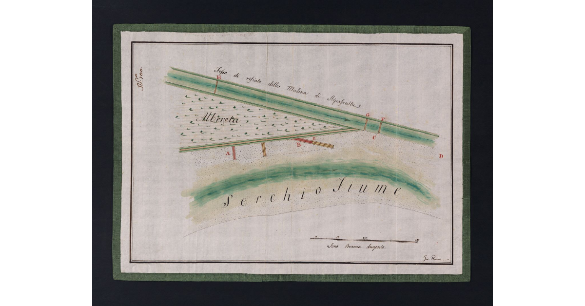[Pianta del fosso di rifiuto del mulino di Ripafratta e sue adiacenze]