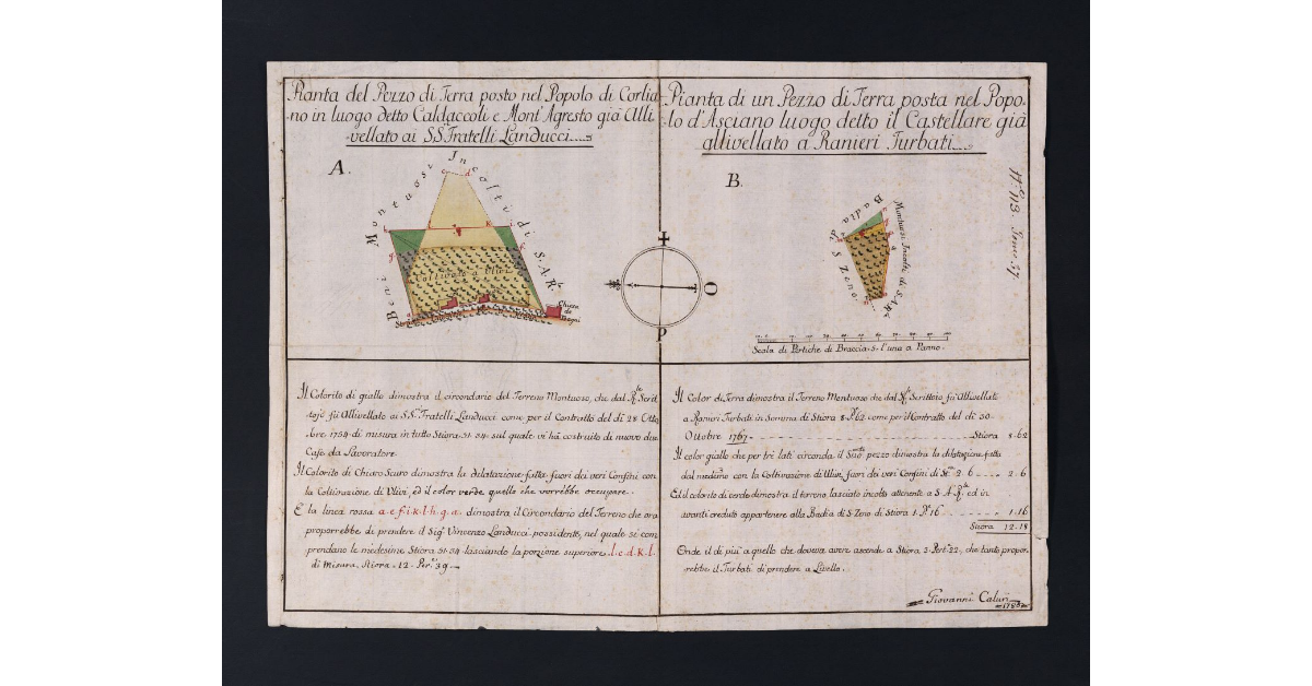 [Piante dei terreni concessi a livello ai fratelli Landucci ed a Ranieri Turbati]
