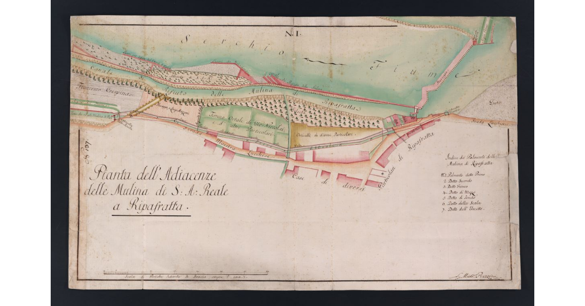 Pianta dell'Adiacenze delle Mulina di S:A: Reale a Ripafratta