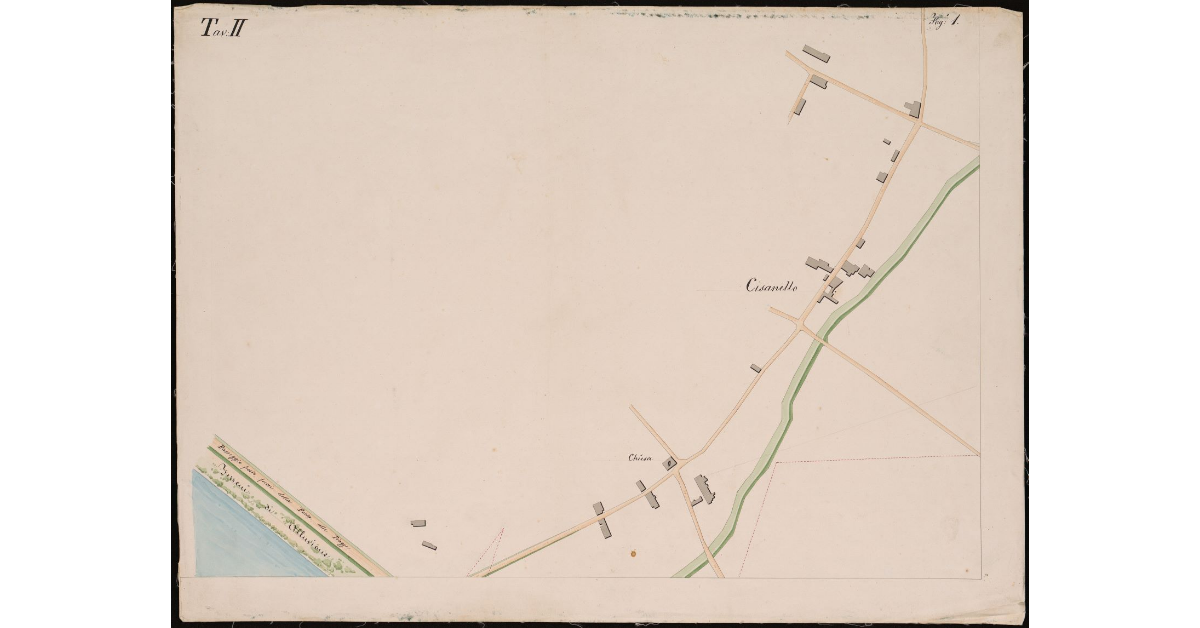 [Tavola I Tratto del fiume Arno dal Piazzale delle Piagge lungo via di Cisanello]