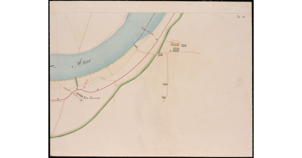 [Tavola XI Ansa del fiume Arno presso Villa Simonelli]