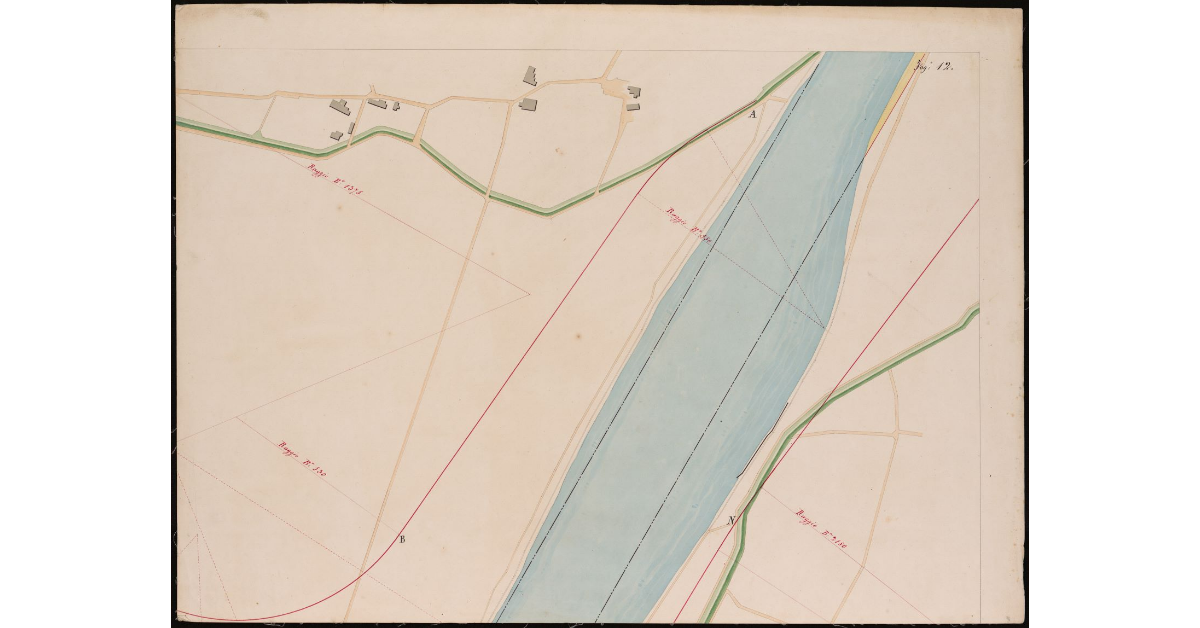 [Tavola XII Fiume Arno nel tratto tra Campo e Villa Simonelli]