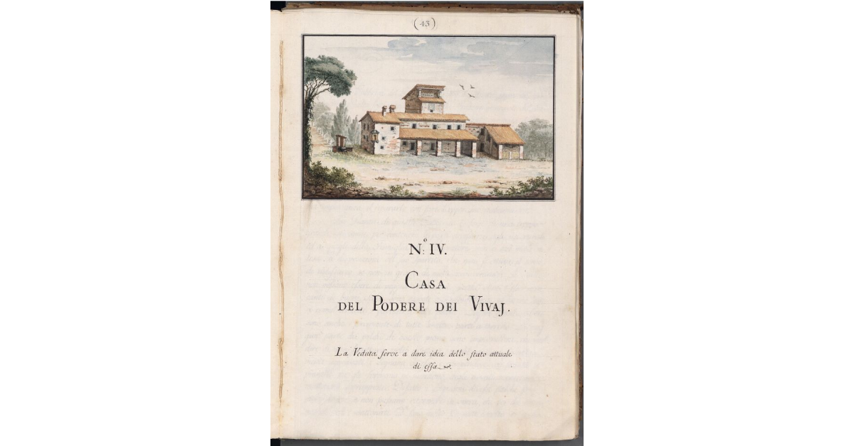 [Veduta della casa del podere dei Vivai]