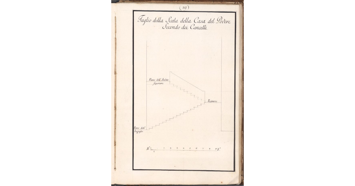 Taglio della Scala della Casa del Podere Secondo dei Cancelli