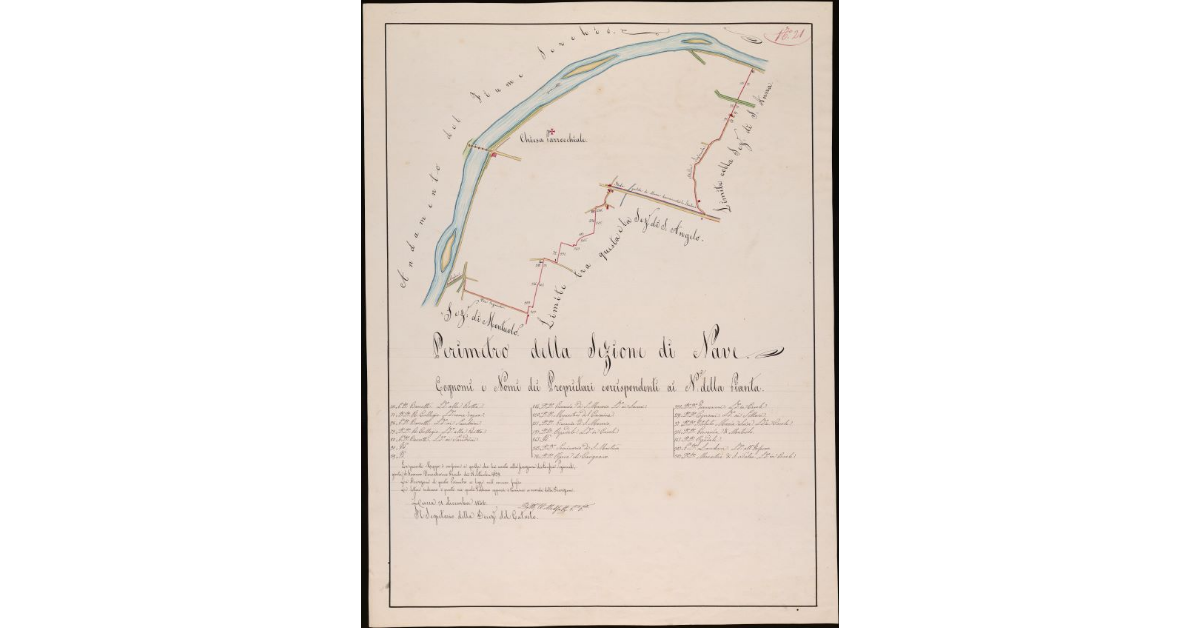 Perimetro della sezione Nave. Comunità di Lucca