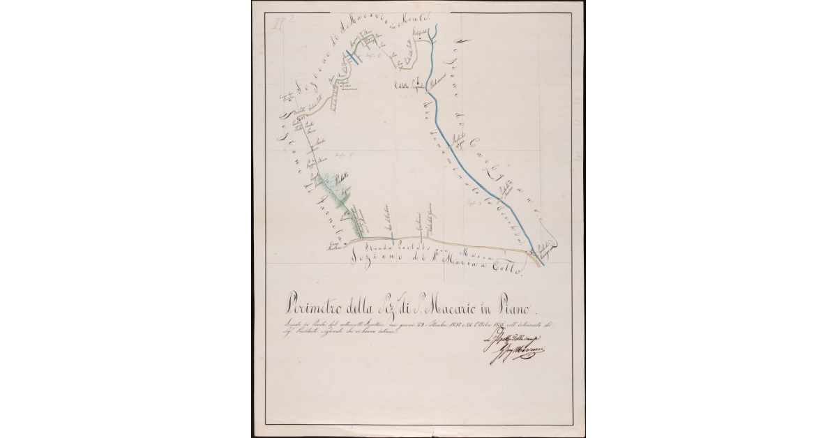 Perimetro della sezione di s. Macario in piano. Comunità di Lucca