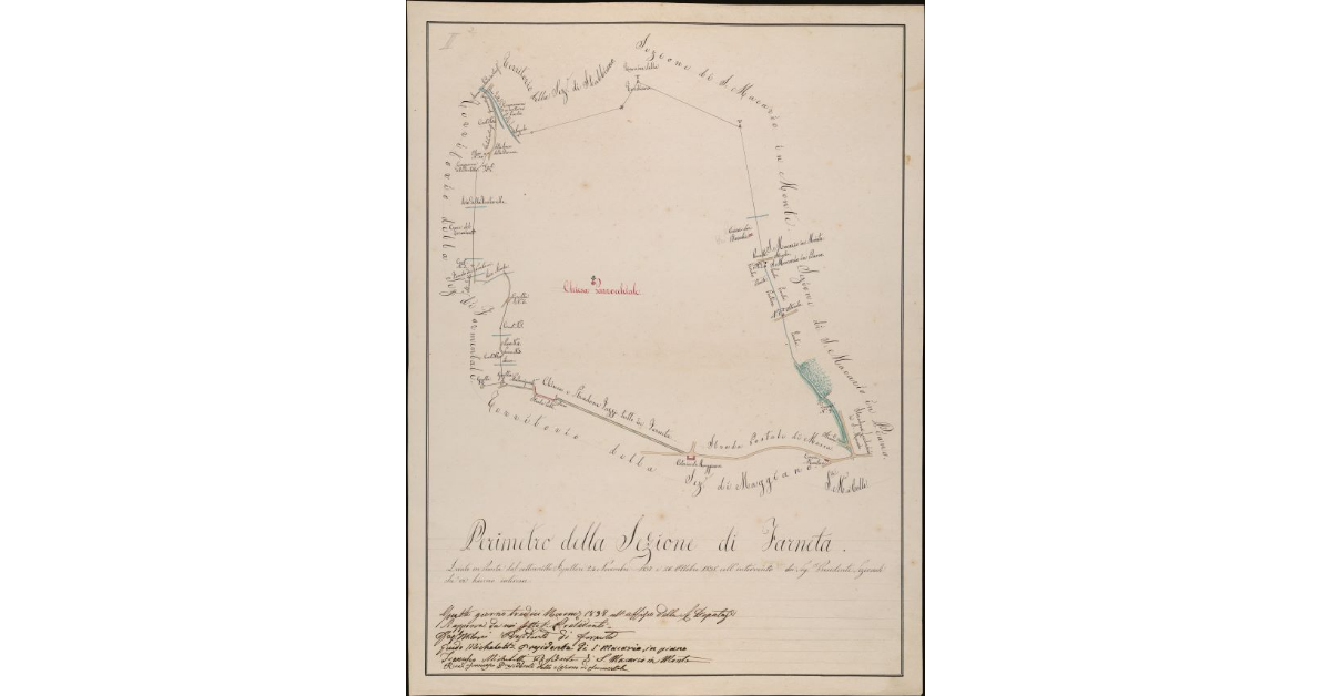 Perimetro della sezione di Farneta. Comunità di Lucca