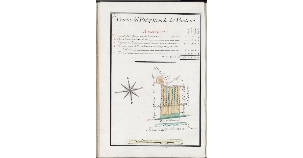 Pianta del Poder secondo del Pantano