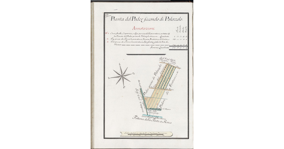 Pianta del Poder secondo di Palazzolo