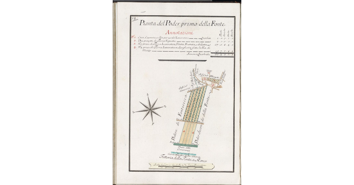 Pianta del Poder primo della Fonte