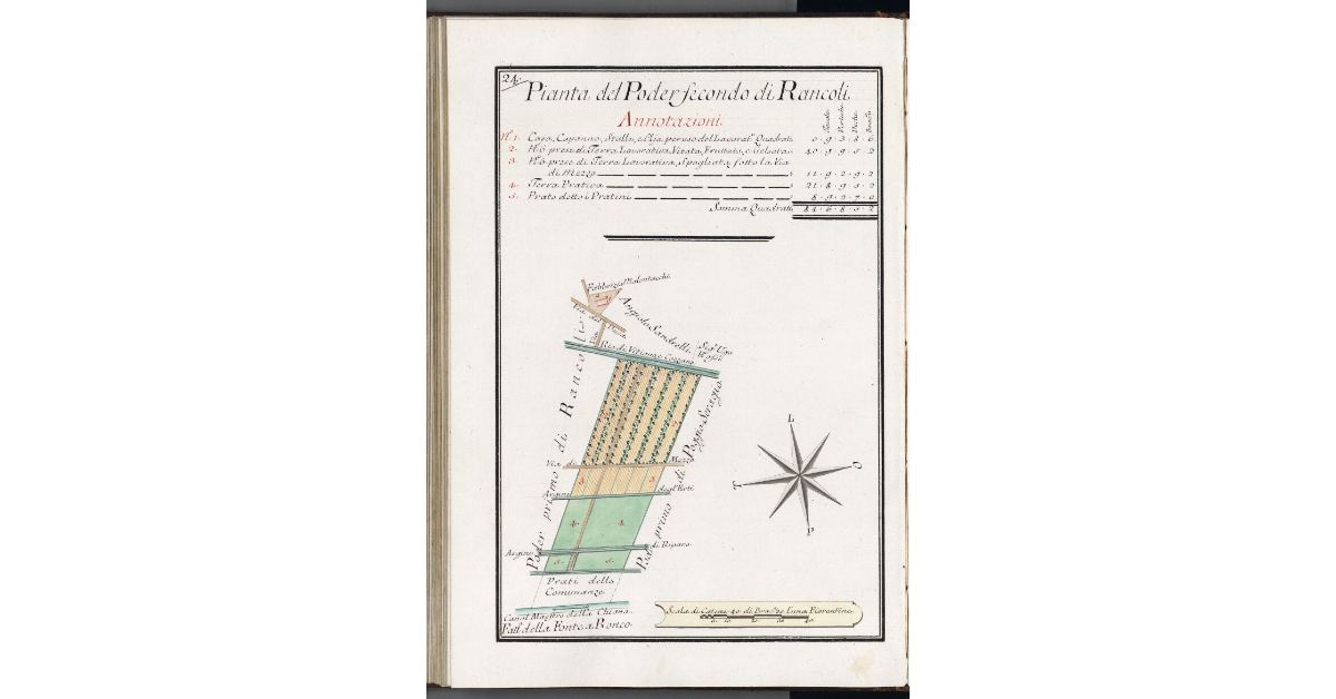 Pianta del Poder secondo di Rancoli