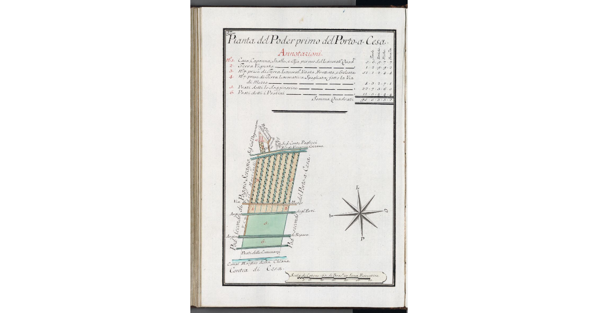 Pianta del Poder primo del Porto a Cesa
