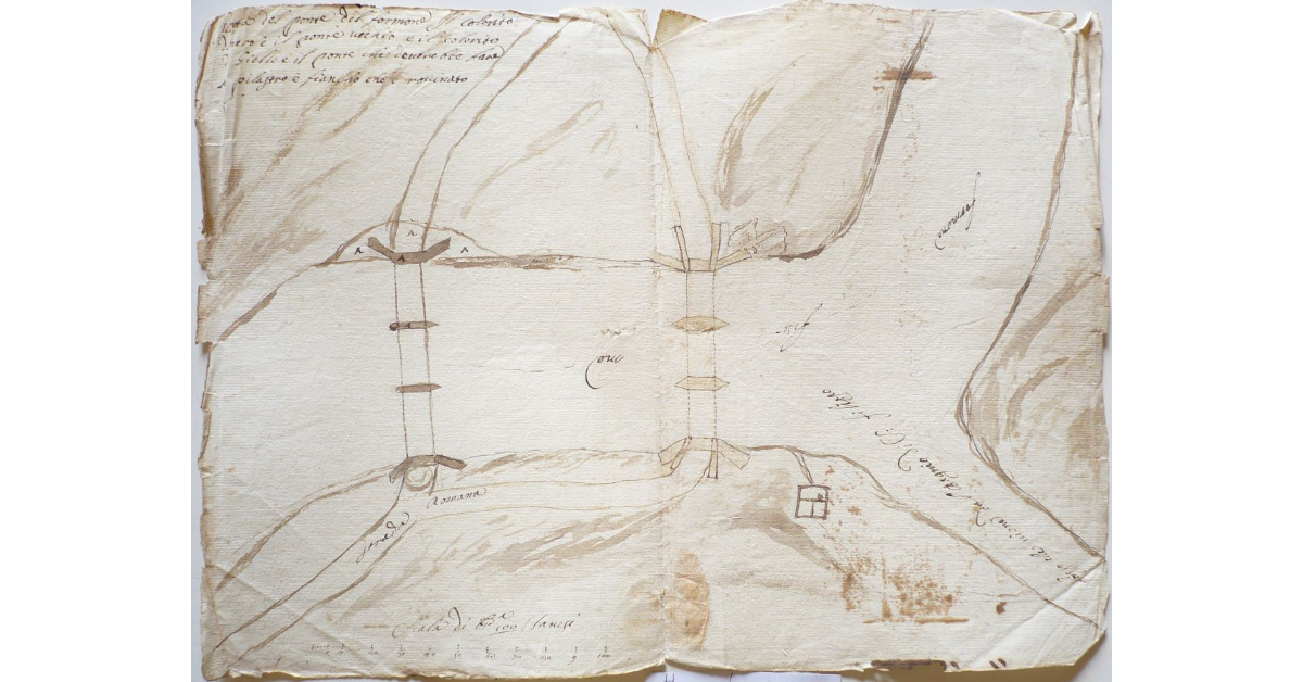 [Carta del ponte del Formone tra Radicofani e Abbadia San Salvatore]